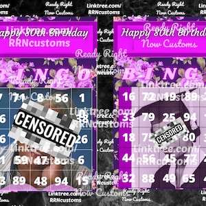 Tarjetas de bingo personalizadas (POR FAVOR LEA LOS DETALLES)/ Realice su pedido con al menos dos semanas de anticipación, también están disponibles pedidos urgentes