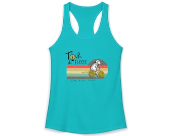 2026 Tour de Fleece Damski top Ideal Racerback