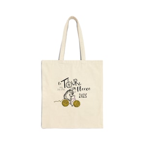 Sac fourre-tout en toile de coton coloré Tour de Fleece TDF 2025 pour amateurs d'art, sac à provisions écologique, festival, usage quotidien, cadeaux pour amis