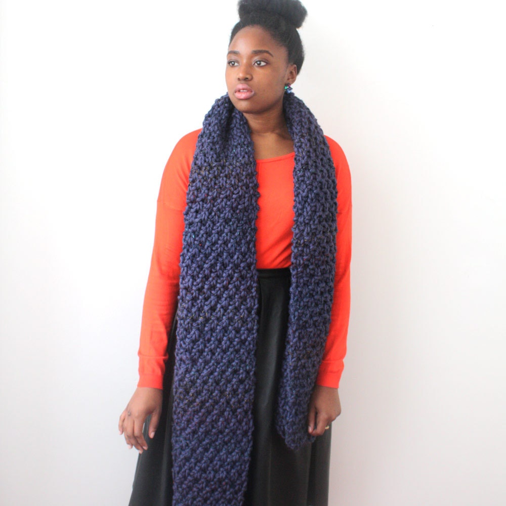 oversized scarf blue