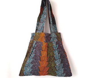 Colorido bolso de mano con estampado africano, bolso de mano Ankara