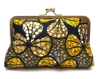 Bolso clutch floral, bolso clutch con estampado africano, bolso clutch pequeño