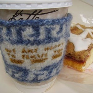 PATTERN Greek Deli Cup Coffee Cozy image 1