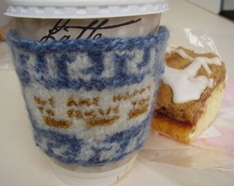 PATTERN - Greek Deli Cup Coffee Cozy