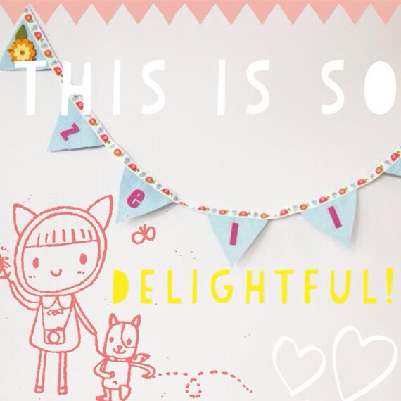 Items similar to Flower Garden Party Garland Personalized Banner on Etsy