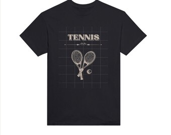 Camisa de tenis vintage: diseño clásico de 'tenis' - Camiseta deportiva retro para entusiastas del tenis