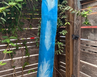 Cyanotype silk scarf: sago palm botanical print