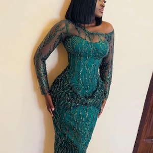 Green Asoebi Dress Etsy UK