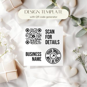 Personalized QR Code Business Sticker Design With Customizable Business ...