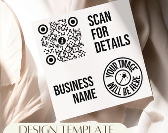 Personalized QR Code Business Sticker Design with Customizable Business Name and Image Space - QR code generator - QR code design [15]