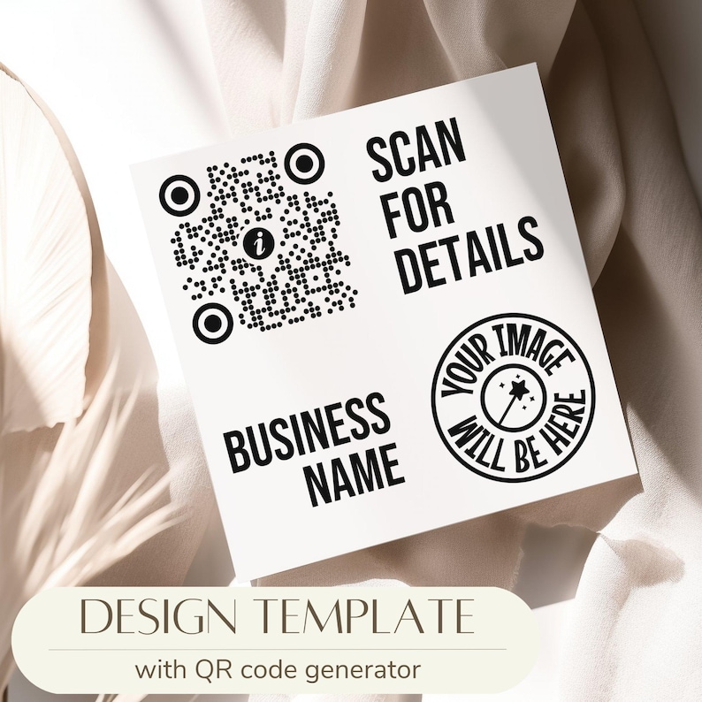 Personalized QR Code Business Sticker Design With Customizable Business ...