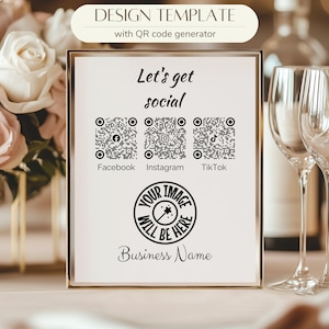 Genereer gepersonaliseerde QR-codes voor Instagram, TikTok - zakelijk social met meerdere QR-codes - social media-bord met meerdere QR-codes - ontwerp met QR-code [9]