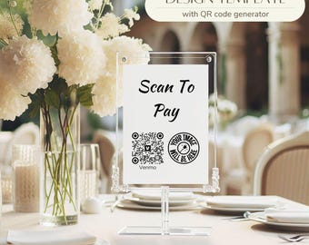 Scan To Pay with Venmo QR Code - Personalized Custom Payment Sign for Easy Transactions - QR code design [1]