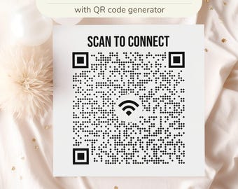 QR code generator - Scan to Connect Custom QR Code Sticker with Wi-Fi Icon for Easy Wireless Connectivity - QR code design [12]