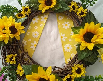 Yellow Sunflower Wreath and Red Wreath