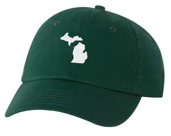 Michigan Classic Dad Hat with Embroidered Design | Vast Range of Color Options | Adjustable Fit for All Head Sizes