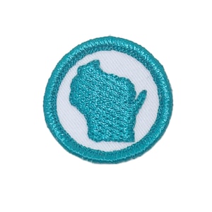 Wisconsin Iron On Patch: WI State Pride, Trucker Hat Applique