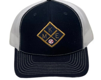 Milwaukee Baseball Embroidered Navy Trucker Hat