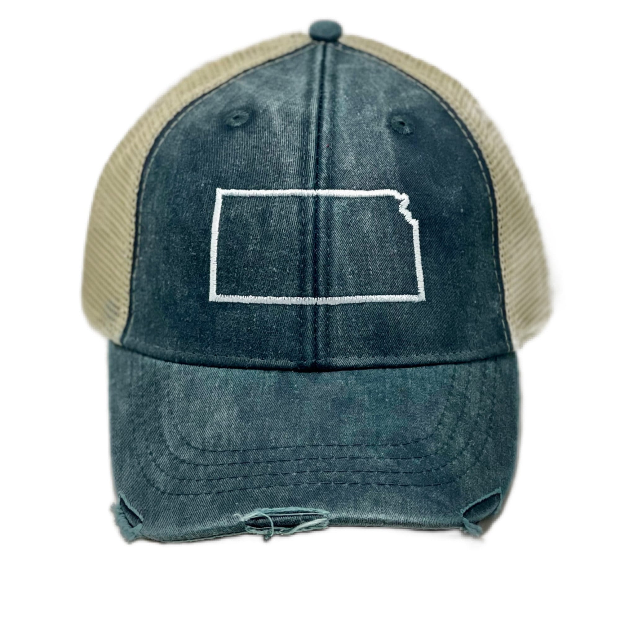 Kansas Outline on Navy Cap - Etsy