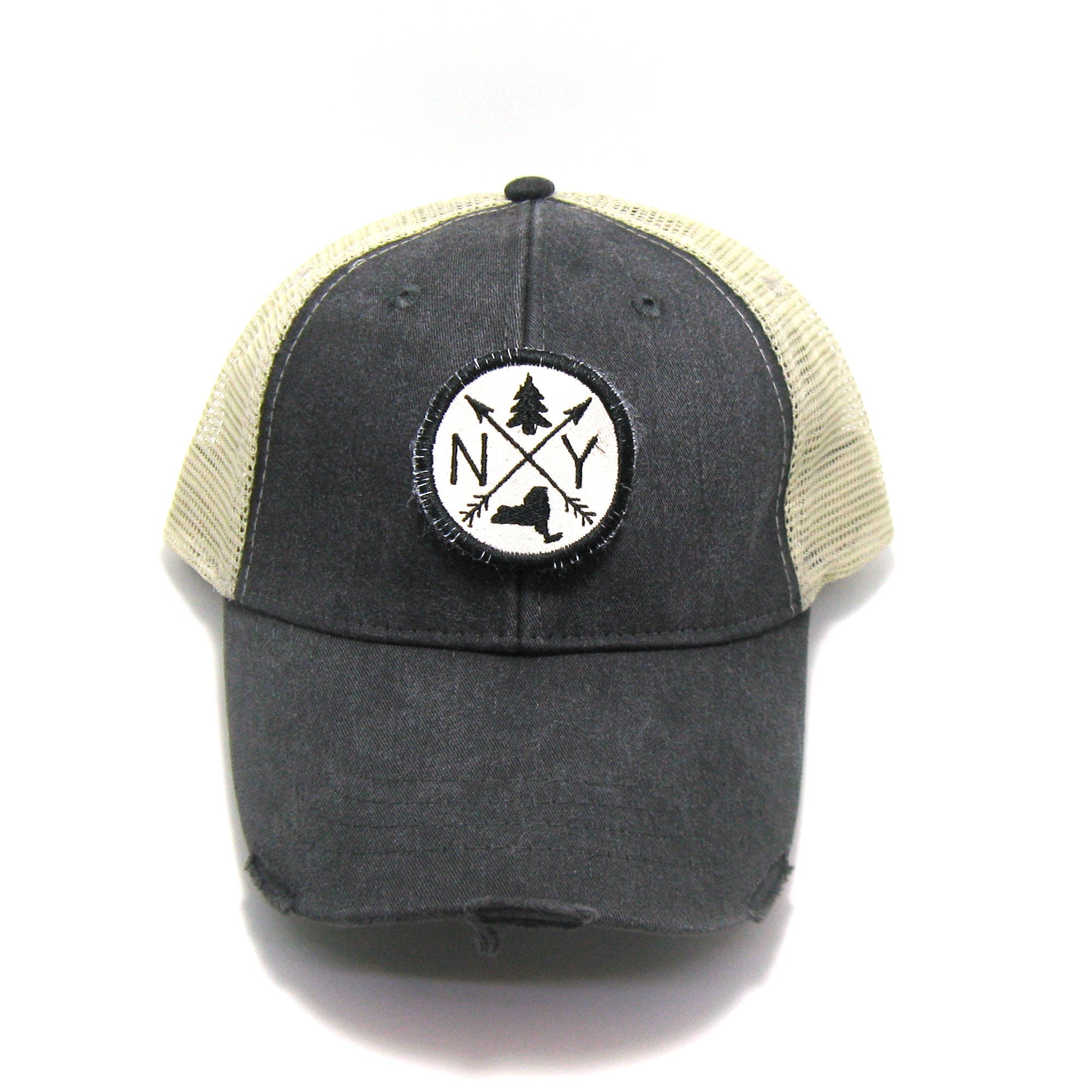 Arkansas Arrow Compass Distressed Snapback Trucker Hat Arkansas Hat