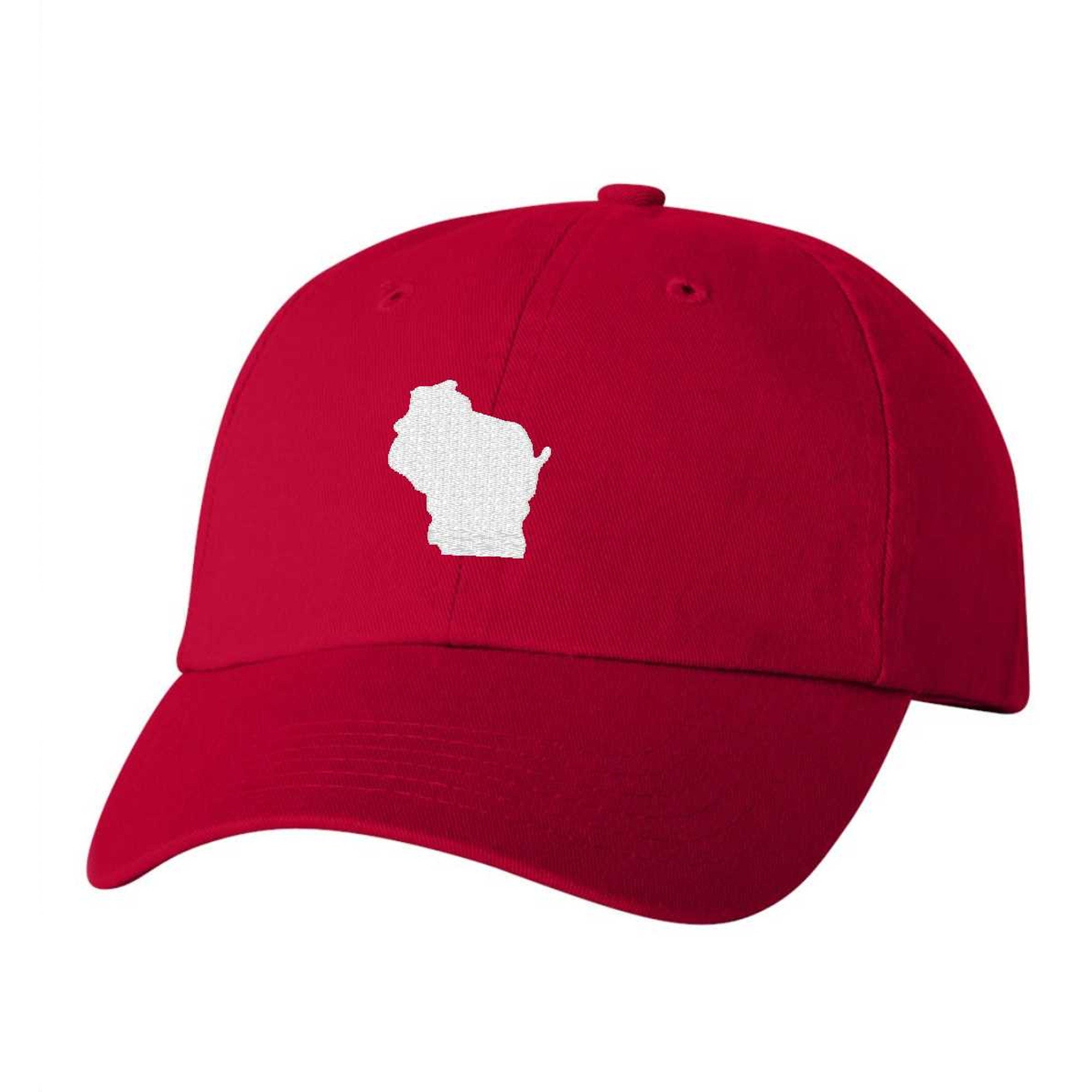Wisconsin Dad Hat | Classic Embroidered Baseball Cap | Many Color Combinations | Adjustable