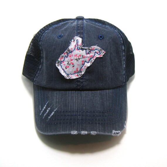 West Virginia Hat Distressed 