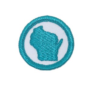 Embroidered State Patch: Mini Iron-On DIY Badge - 1.5 inch