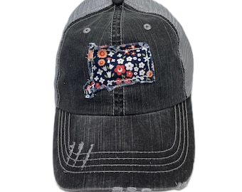 Trucker Hat Fabric State Connecticut CT