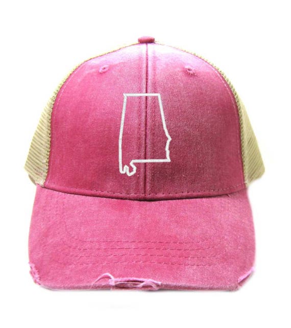 Alabama Hat Distressed Snapback Trucker 