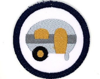 Camper Iron-On Medium-Sized Patch - Embroidered Sew-On Applique for Jackets, Backpacks, and Clothing Trucker Hat Patches