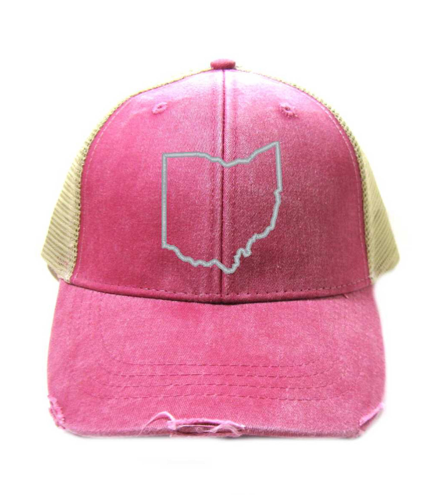 Ohio Hat Distressed Snapback Trucker 