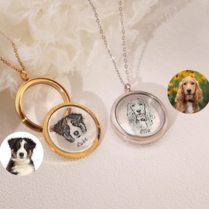 Personalized Keepsake Necklace • Pet Hair Keepsake • Memorial Gifts for Her • Cremation Jewelry Glass Locket • Anniversary Gift • Pet Loss