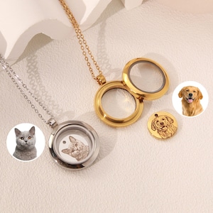 Custom Pet Fur Necklace • Pet Fur Locket Necklace • Memorial Gift for Her • Cremation Jewelry • Anniversary Gift •Urn for Dog Ashes Pet Loss