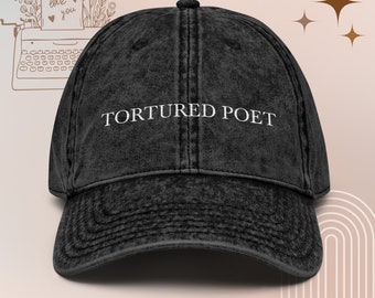 Tortured Poet Vintage Baumwollmütze Stickerei – TTPD Taylor Swift inspiriert