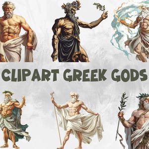 Clipart Greek Gods | 29 PNG Digital Print Greek Gods | Transparent Background | High Quality Instant Download