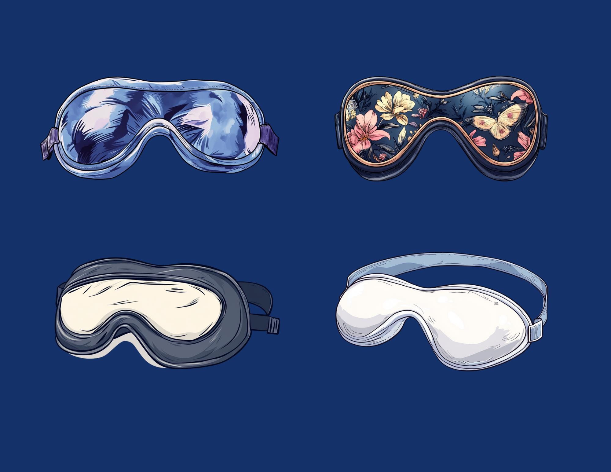 Eye Mask Clipart Bundle | 34 Pngs for Stylish and Relaxing Designs ...