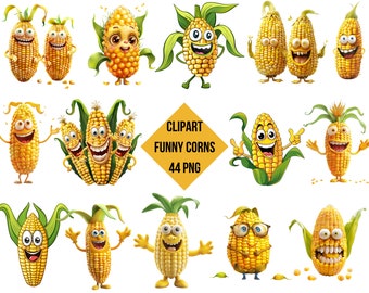 Imágenes prediseñadas de callos divertidos / 44 callos divertidos PNG / Impresión digital de callos lindos / Fondo transparente / Descarga instantánea / Uso comercial