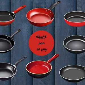 Pan Clipart Bundle | Pretty Pan PNG | Digital Print Kitchen PNG | Transparent Background | Instant Download | High Quality | Commercial Use