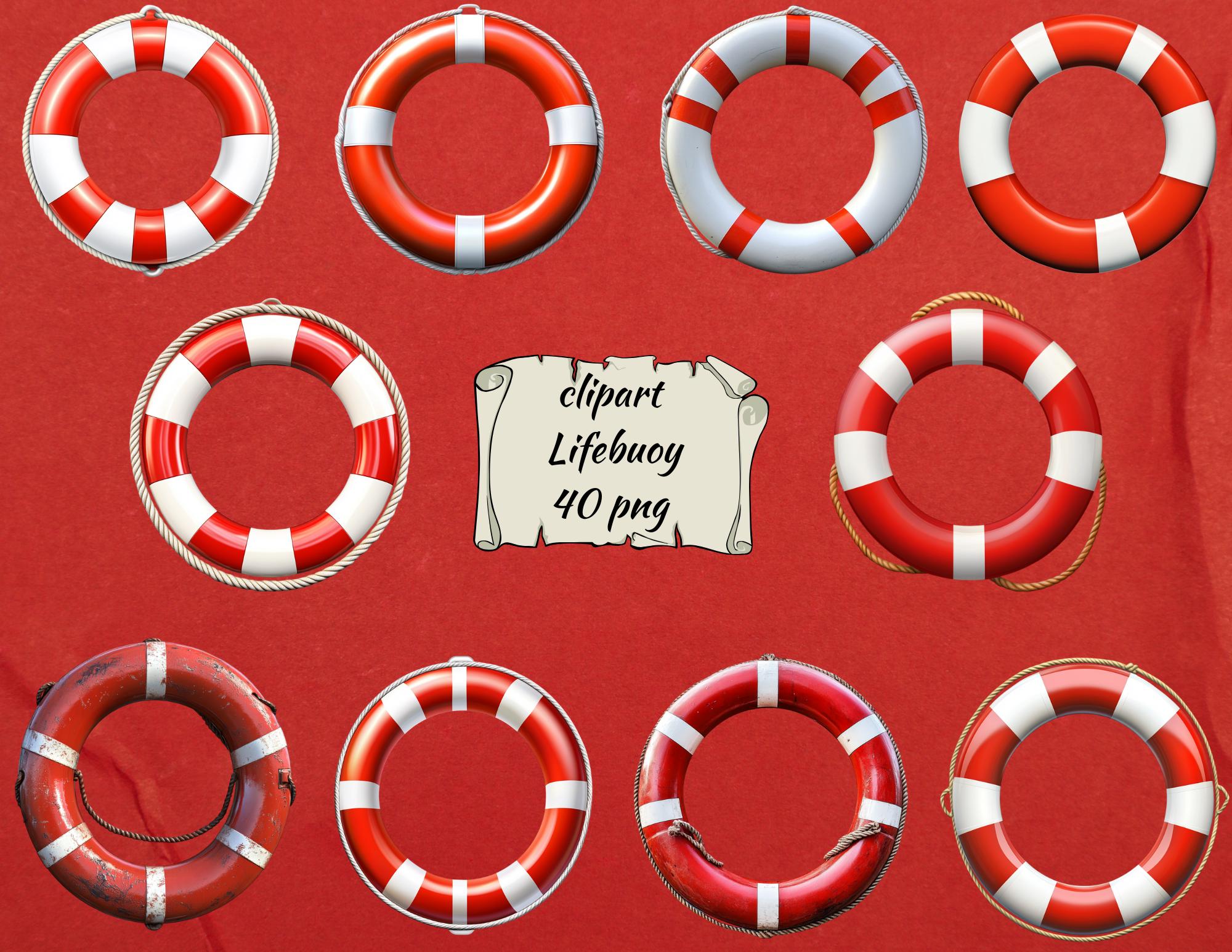 Lifebuoy Clipart, Rescue Ring PNG, Nautical Safety Illustration ...