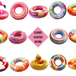 Clipart Floaties | Floaties 60 PNG Images For Creative Projects | Transparent Background | High Quality Instant Download