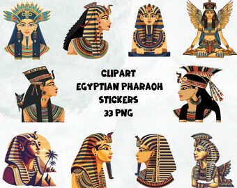 Egyptian Bundle | Logo Vinyl Stencil | Pharaoh Clipart Print | Cricut ...