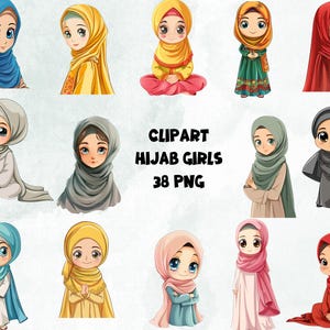 Clipart  | Turkish Girls In Traditional Costumes | Transparent Background | High Quality Instant Download