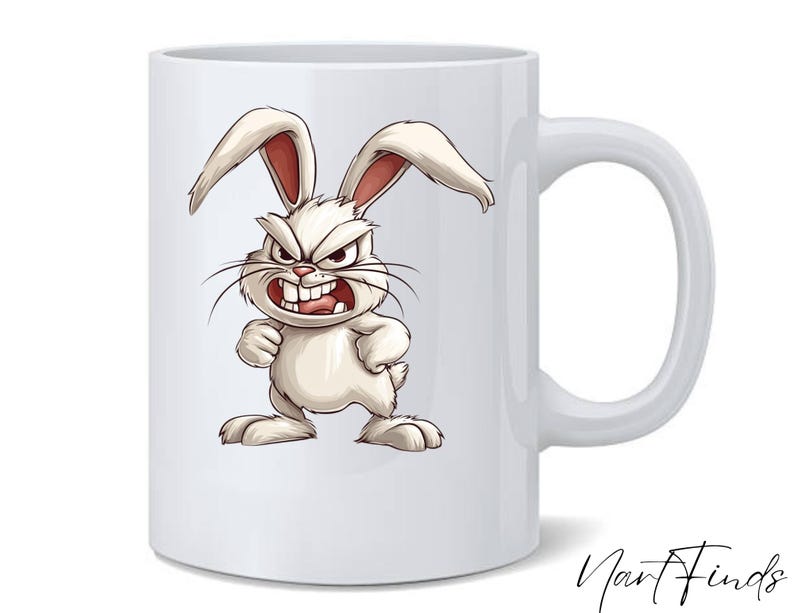 Angry Bunny Clipart Bundle: Grumpy Rabbit Pngs (commercial Use) - Etsy