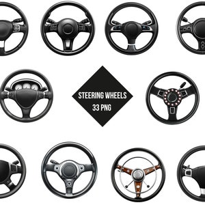 Clipart Steering wheels | Steering Wheels PNG | Digital Print Steering Wheels | Transparent Background | High Quality Instant Download