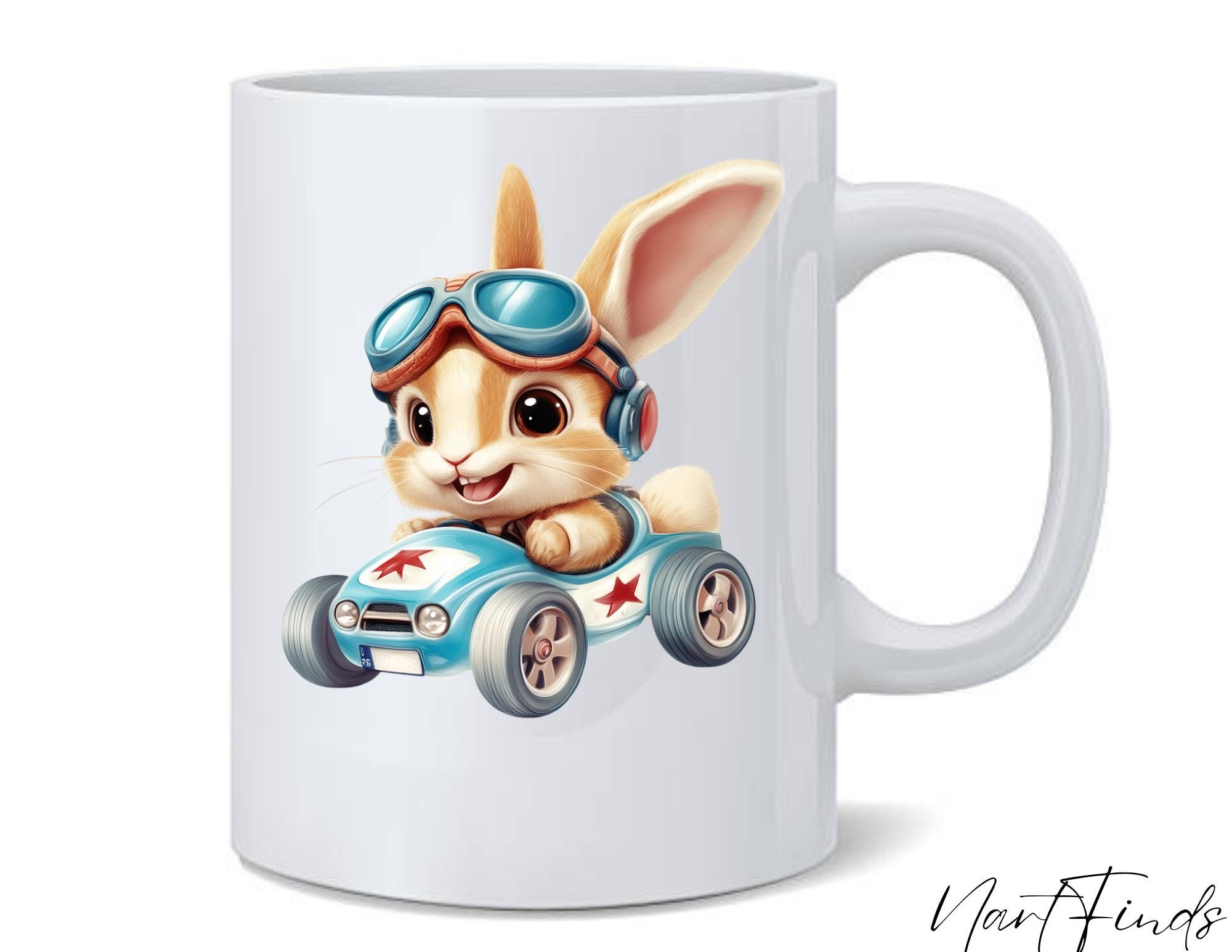 Bunny Rabbit Racer Racing Bunny Clipart | Cute Rabbit Driver PNG | Kart Racer Animal ...