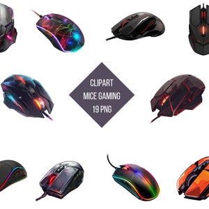 Clipart Mouse Gaming | Mouse Gaming PNG | Digital Print Mouse Gaming Decor | Transparent Background | High Quality Instant Download