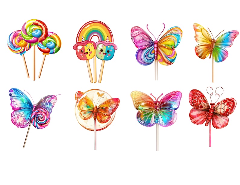 Clipart Lollipops | Lollipops PNG | Digital Print Lollipops ...