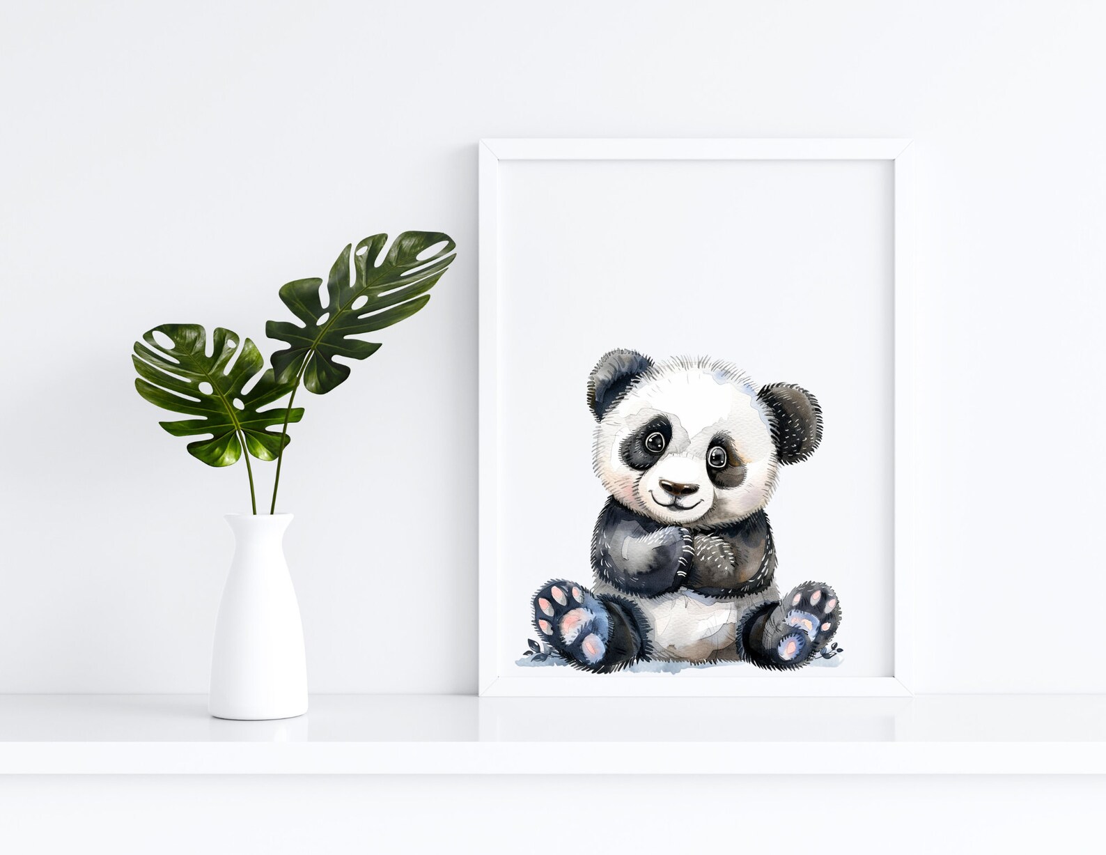 Panda Bears Clipart | Adorable Panda Bears PNG | Digital Print Decor ...