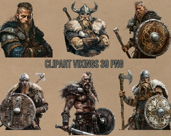 Vikings Warrior Clipart | Norse Illustration PNG | Ancient Vikings Collection | Transparent Background | High Quality Instant Download