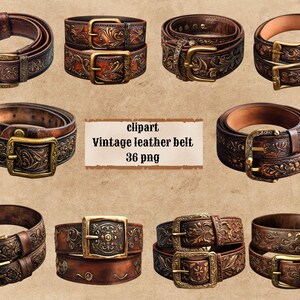 VINTAGE ⭐️BELT BUNDLE Vintage Embellished Leather Belt: 80s-90s Western Studded  main image 4